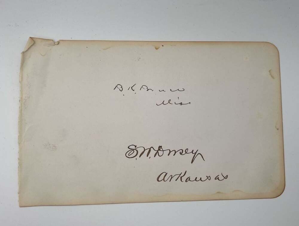 Blanche K. Bruce & Stephen W. Dorsey Signed Album Page with COA African American